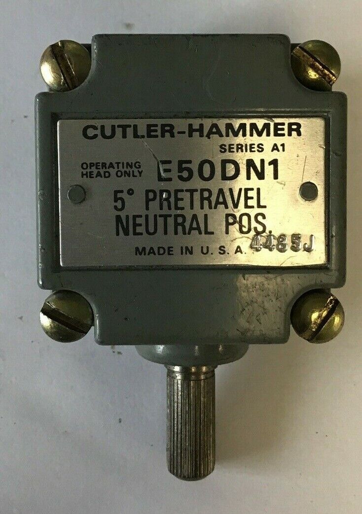 CUTLER HAMMER ED50N1 SER.A1 PRETRAVEL NEUTRAL POS.LIMIT SWITCH OPER. HEAD