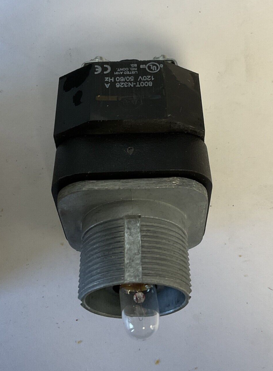 ALLEN BRADLEY 800T-P16 PILOT LIGHT SER.U 120V 50/60HZ MISSING COVER.