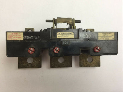 WESTINGHOUSE 457D455G27 TRIP UNIT 800AMP 3POLE INSTANTANEOUS TRIP 6000-3000AMP