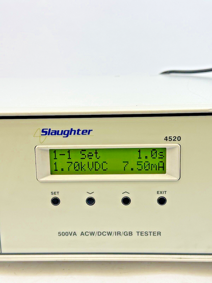 SCI/ SLAUGHTER - 04520 - MULTI FUNCTION TESTER AC/DC HIPOT INSULATION RESISTANCE