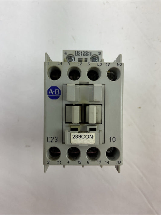 ALLEN BRADLEY 100-C23*10 SER C CONTACTOR 600VAC 30A 3PH 15HP COIL 120V 60HZ