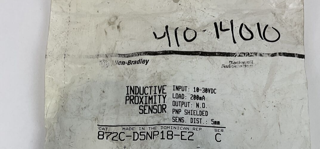 ALLEN BRADLEY 872C-D5NP18-E2 INDUCTIVE PROXIMITY SENSOR 10-30VDC SER C 200MA