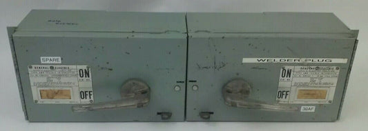 GE TYPE QMR QMR321L & QMR321R TWIN FUSIBLE INTERRUPTER SWITCH 30A  W/ HARDWARE