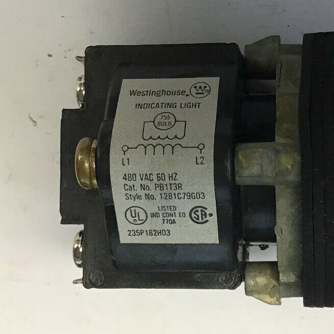 WESTINGHOUSE PB1HB0T3 PUSHBUTTON HEAVY DUTY 480V 60HZ MODEL A