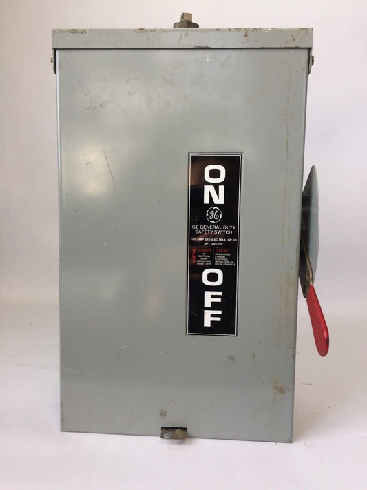 GE TGN3323R SAFETY SWITCH 240VAC 250VDC 100AMP 30HP MODEL 8 TYPE 3R RAINPROOF