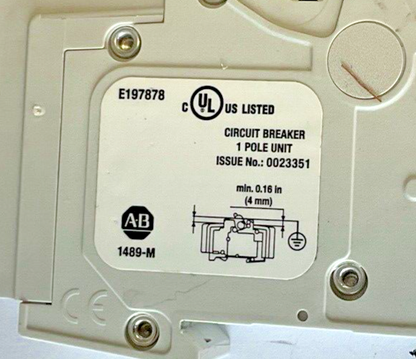 ALLEN-BRADLEY 1489-M1C020 CIRCUIT BREAKER 10KA SER.D 2A 277VAC 50-60HZ**LOTOF2**
