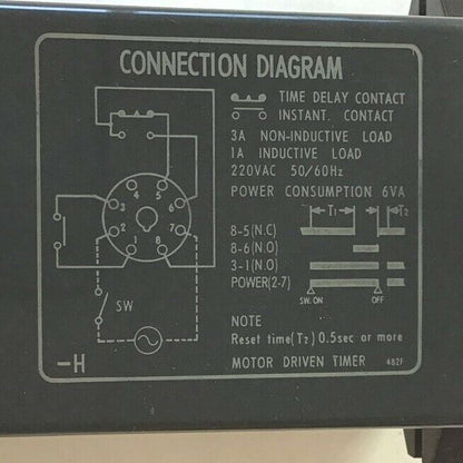 OMRON STPMNHAG SYNCHRONOUS MOTOR TIMER 120V 60HZ 0-30MIN