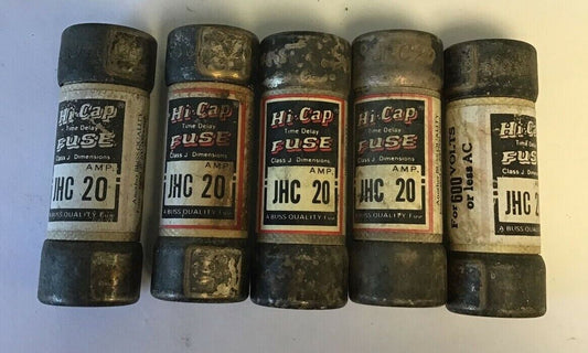BUSS JHC 20 HI-CAP FUSE 600VAC TIME DELAY****LOTOF5****