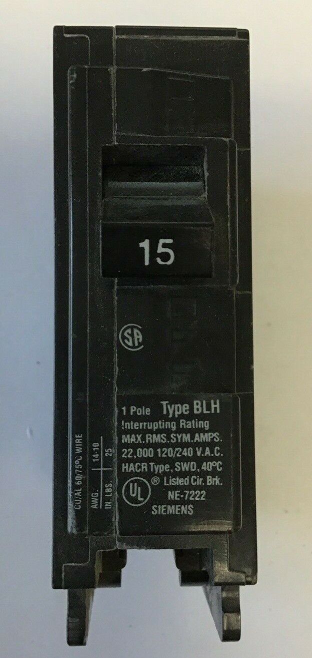 SIEMENS BLH115 15AMP 120/240VAC 1POLE ***LOTOF3***