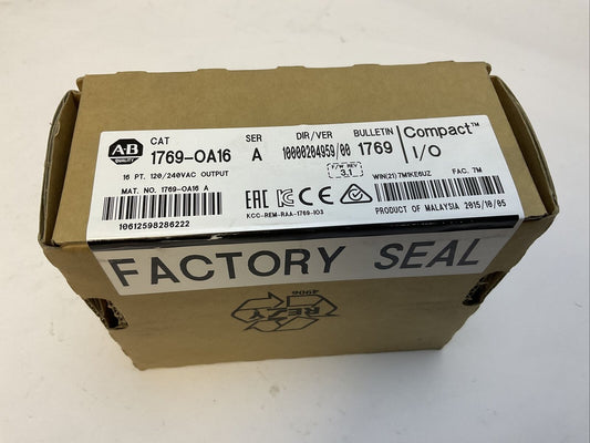 ALLEN BRADLEY 1769-OA16 F/W REV 3.1 DIR/VER 10000204959/00 SER A 16 PT