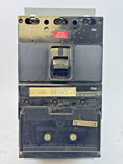 ITE - CJ3-B400 - FUSED CIRCUIT BREAKER - 400A/3 POLE/600VAC WITH 400 AMP TRIP