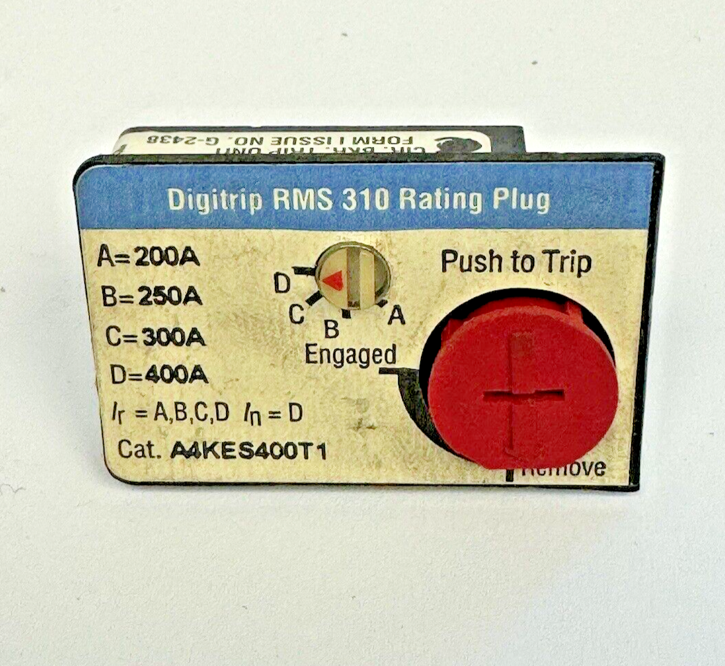 CUTLER-HAMMER - A4KES400T1 - RATING PLUG DIGITRIP RMS 310 - 400 AMP