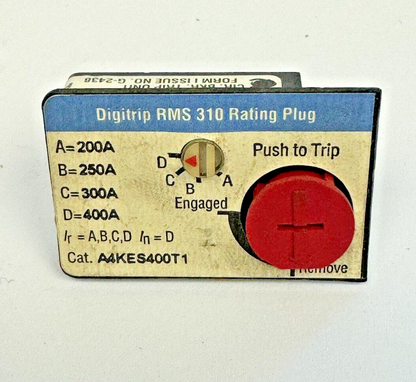 CUTLER-HAMMER - A4KES400T1 - RATING PLUG DIGITRIP RMS 310 - 400 AMP