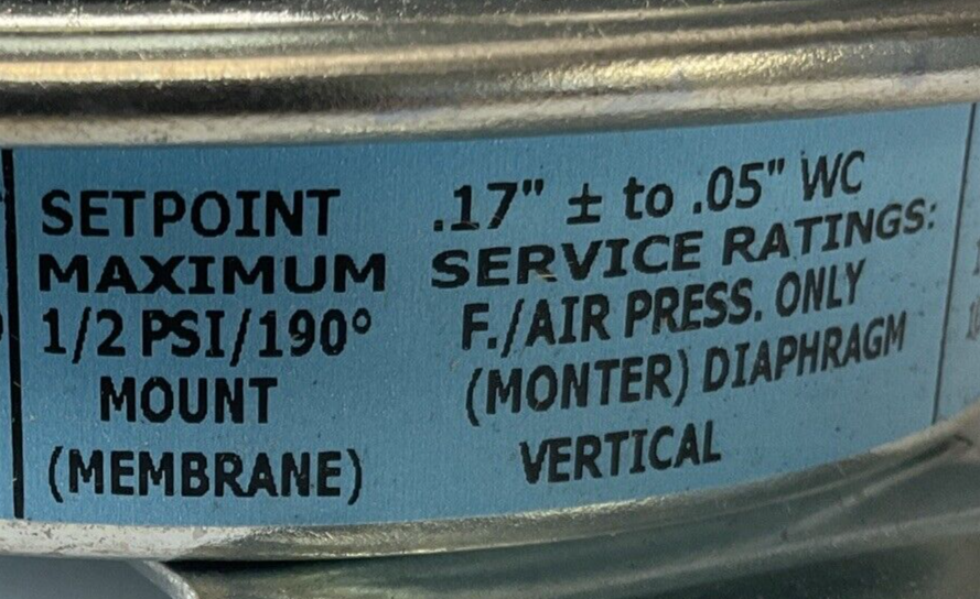 HONEYWELL AP4508-4055 STATIC PRESSURE SWITCH