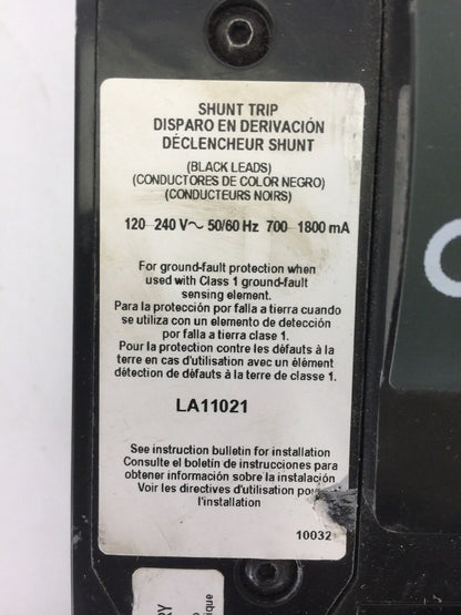 SQUARE D LAP36400MT CIRCUIT BREAKER 400A 250VDC 600VAC LA400A AL400LA LA11021