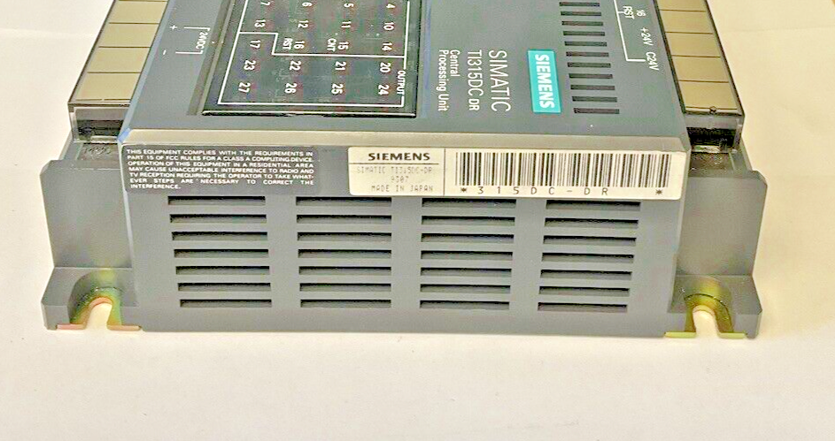 SIEMENS TI315DC CENTRAL PROCESSING UNIT 265VAC 30VDC 25WATTS