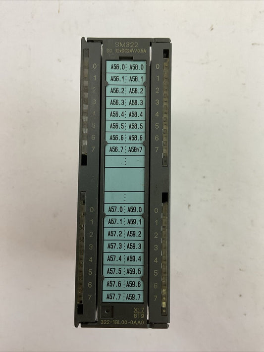 SIEMENS SIMATIC S7 1P 6ES7 322-1BL00-0AA0 OUTPUT MODULE SM322 D0 32 X DC24V/0.5A