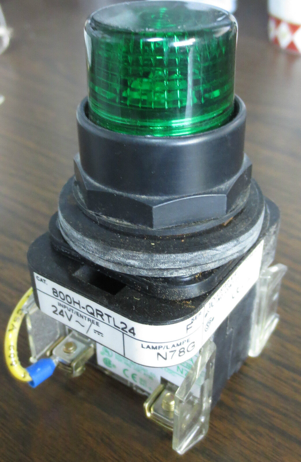 ALLEN-BRADLEY 800H-QRTL24 / 800T-NL24 GREEN PUSH-TO-TEST / LED POWER MODULE 24V