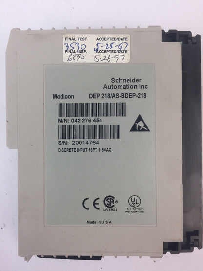 MODICON INPUT MODULES AS-BDEP-218