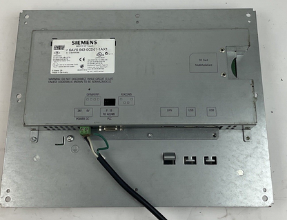 SIEMENS 1P 6AV6 643-0CD01-1AX1 MP277 10'' TOUCH OPERATOR INTERFACE PANEL