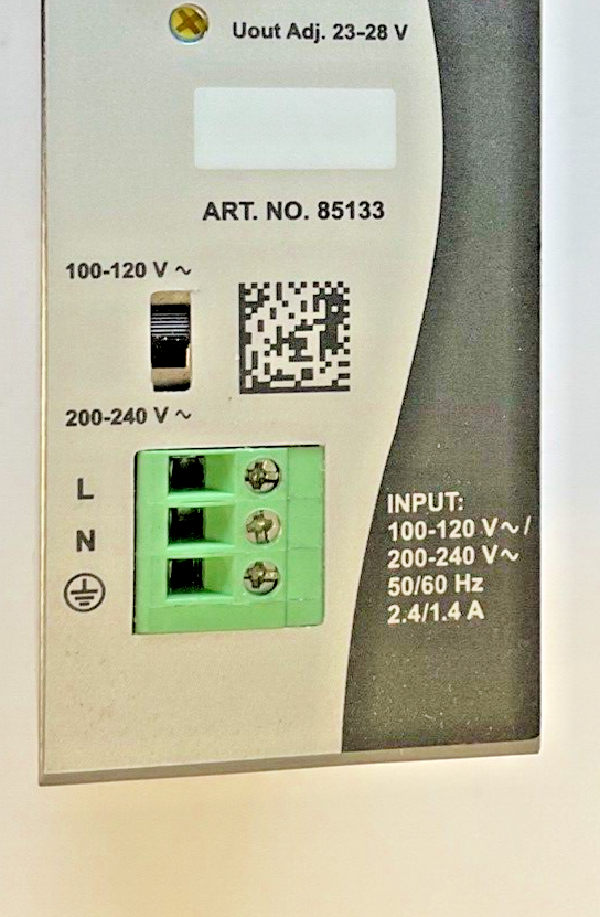MURR ELEKTRONIK ECO-RAIL-2 5-100-240/24 SWITCH MODE POWER SUPPLY 240VAC 2.4/1.4A