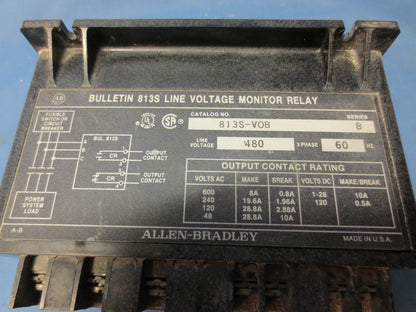ALLEN-BRADLEY 813S-VOB 813S-V0B 8135-V0B 8135-VOB LINE VOLTAGE MONITOR RELAY