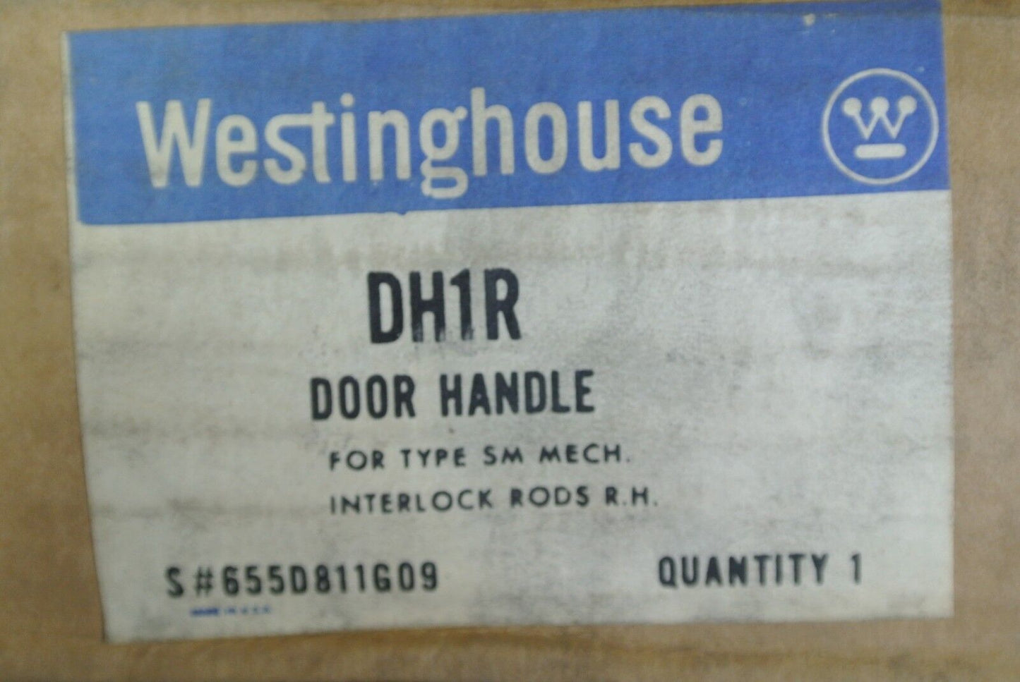 WESTINGHOUSE DH1R RIGHT-HAND DOOR HANDLE for TYPE SM - NEW SURPLUS