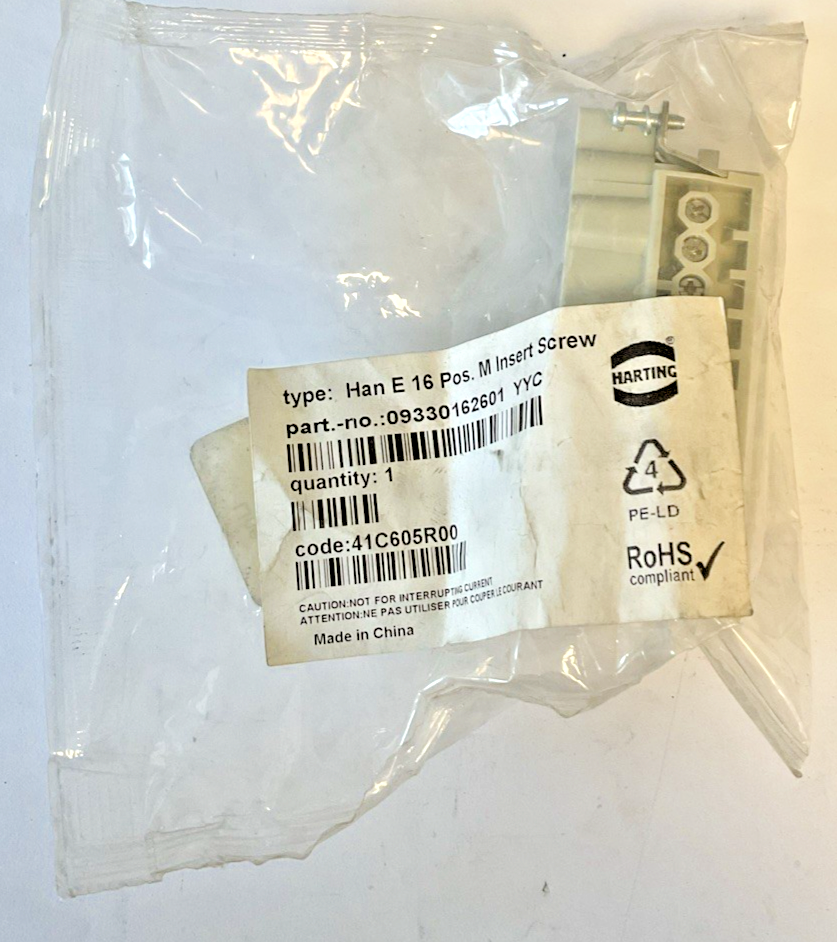 HARTING HAN E 16 POS 09330162601 INSERT CONNECTOR