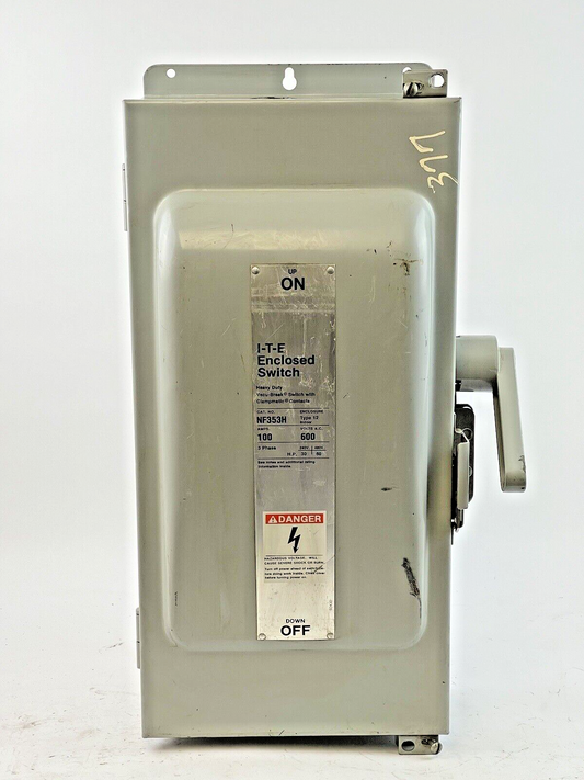 ITE / SIEMENS - NF353H / NF353H-CH - ENCLOSED SWITCH - 100 A, 600 VAC, TYPE 12
