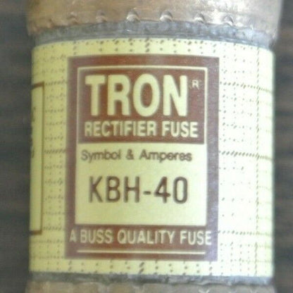 BUSSMANN / TRON KBH40 RECTIFIER FUSE / 500V / 40A / NEW SURPLUS