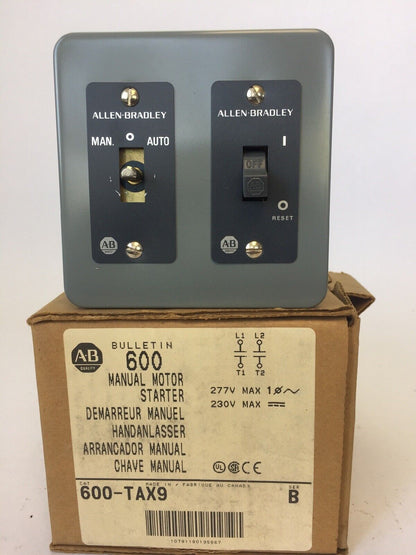 ALLEN BRADLEY 600-TAX9 MANUAL MOTOR STARTER SERIES B