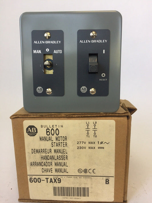 ALLEN BRADLEY 600-TAX9 MANUAL MOTOR STARTER SERIES B