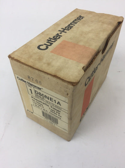 CUTLER HAMMER D80NE1A PNEUMATIC TIMER 110-120V 50/60HZ 1 N.O.-1 N.C. CONTACTS