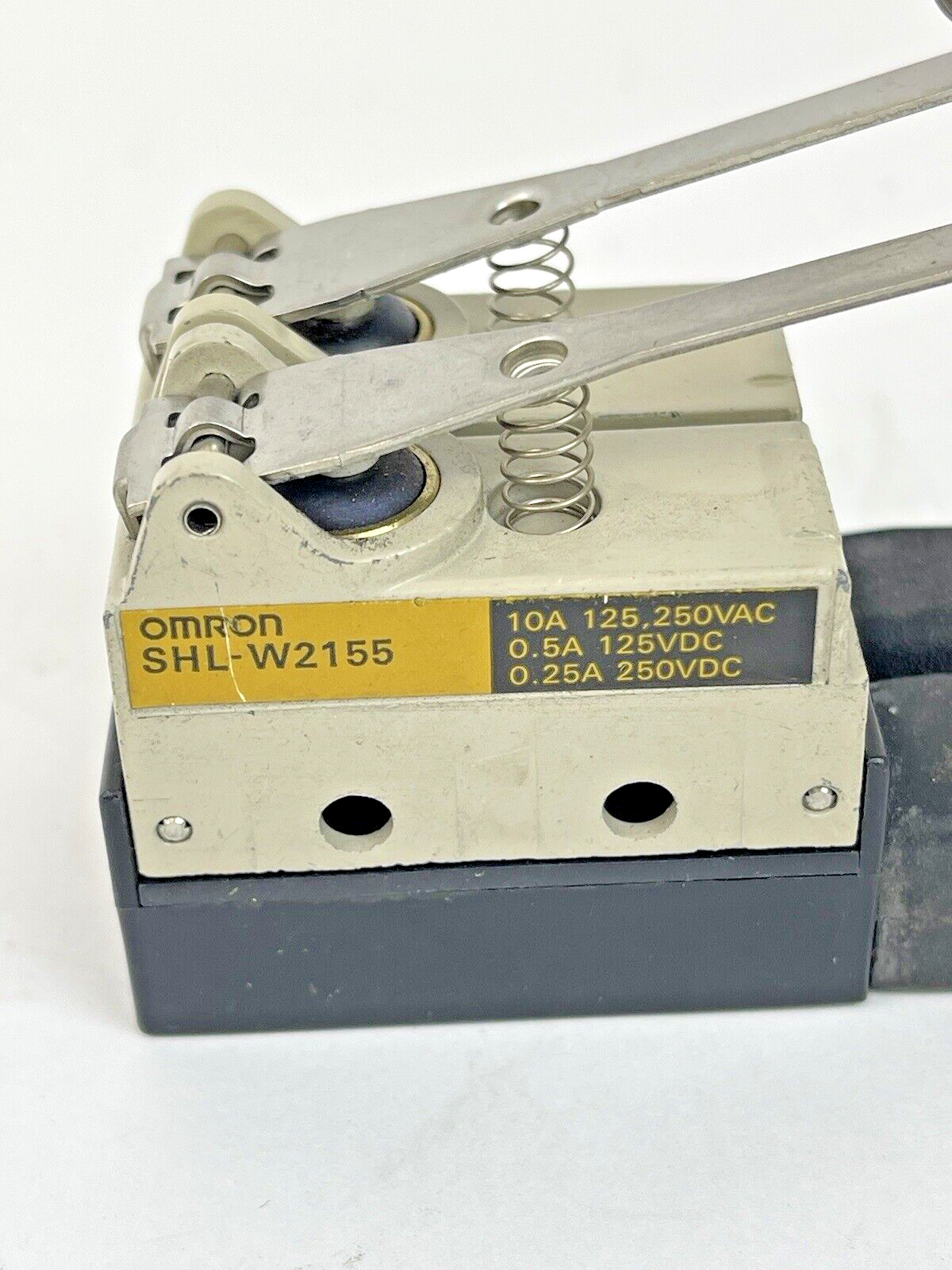 OMRON - SHL-W2155 -**LOT OF 2** - ENCLOSED LIMIT SWITCH - WITH ROLLER ARM