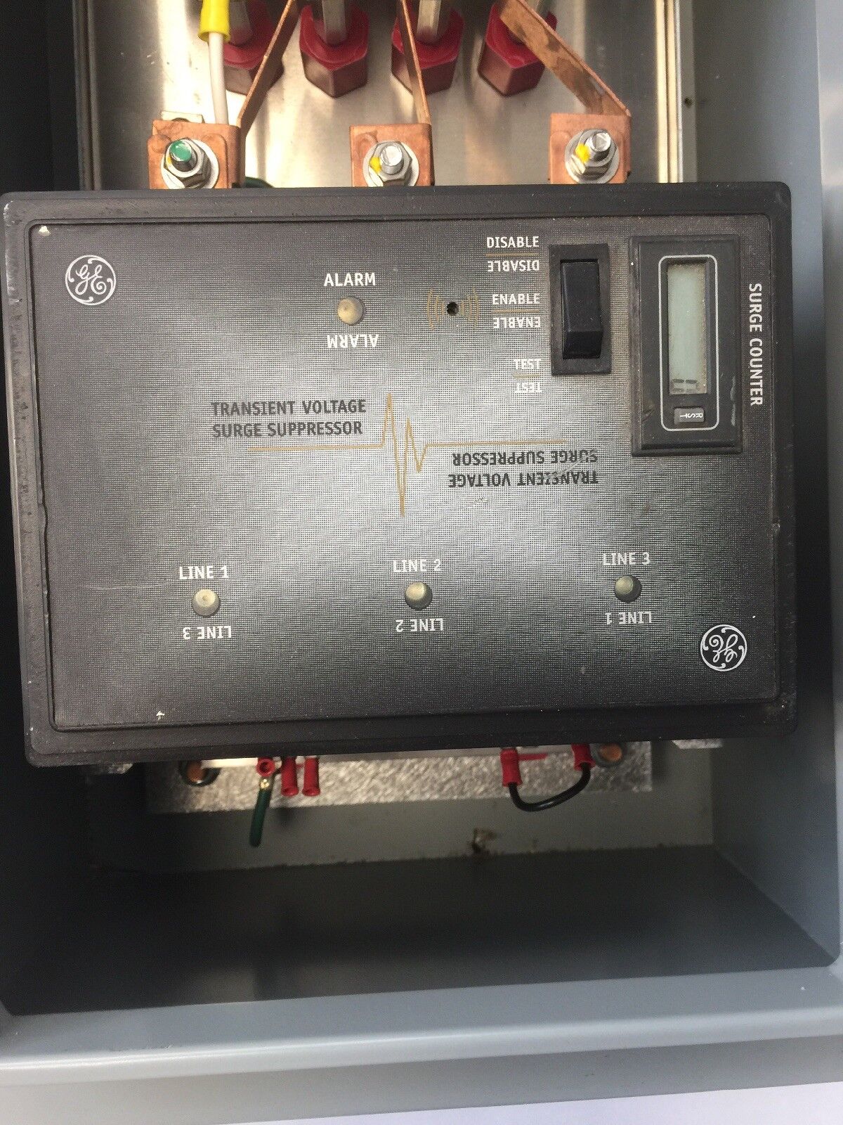 GE TME120Y100WMN1 TRANSIENT VOLTAGE SURGE SUPPRESSOR 120/208V THREE PHASE 50/60H