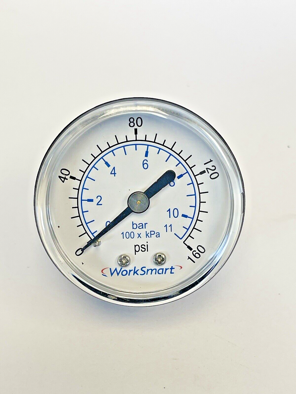 WORKSMART - WS-PE-GAGE-34 - PRESSURE GAUGE - 2" DIAMETER, 1/4" NPT, 0-160 PSI