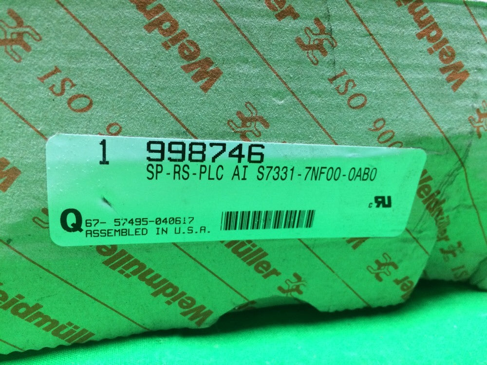 WEIDMULLER SP-RS-PLC AI S7331-7NF00-0AB0 ANALOG INPUT MODULE 998746