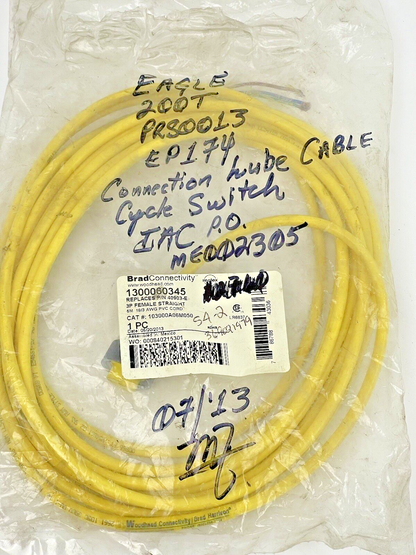 WOODHEAD / BRAD  - 1300060345 - 5M 18/3 AWG PVC CORDSET - REPLACES P/N 40903-E