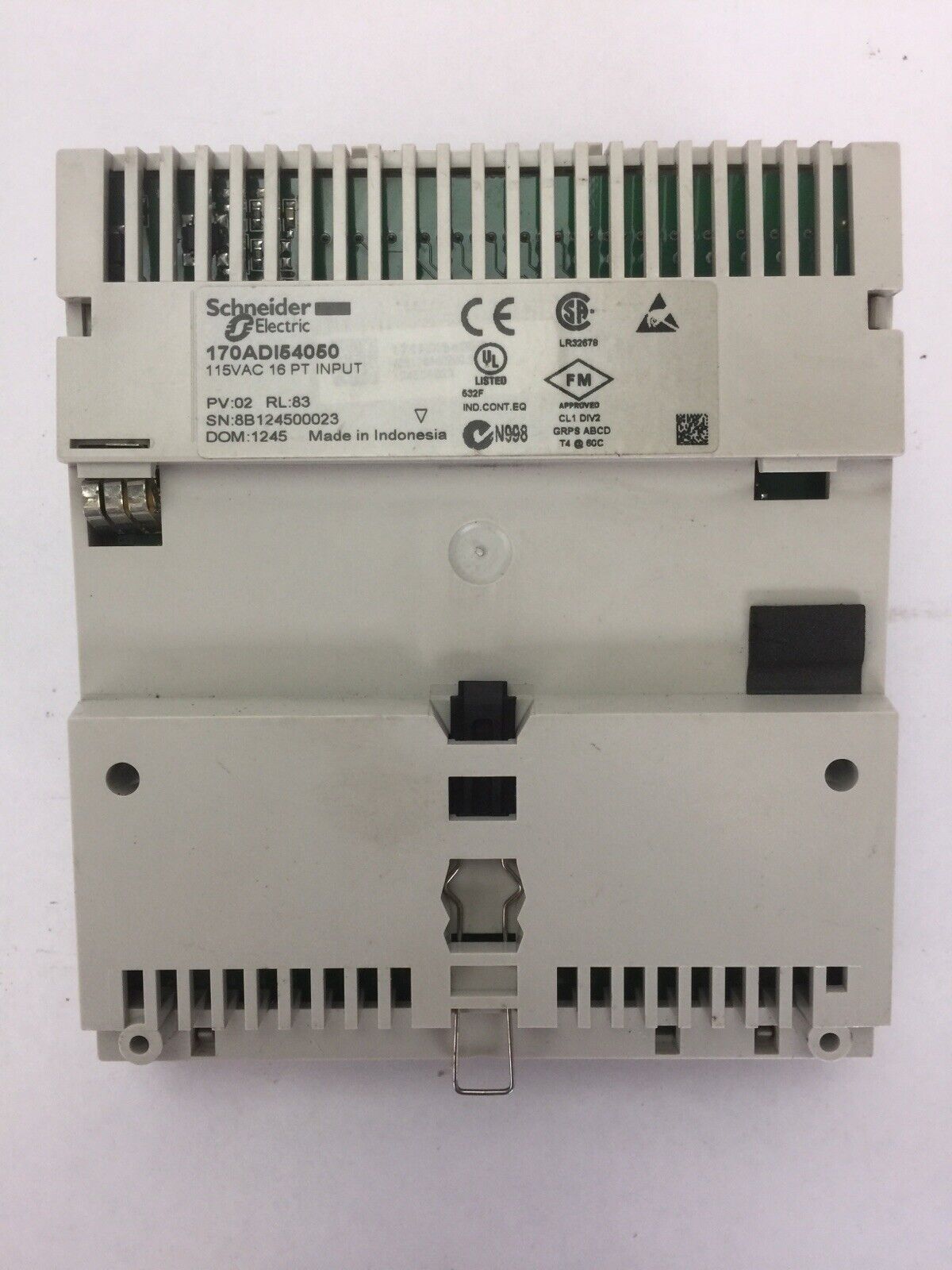 SCHNEIDER 170ADI54050 INPUT BASE 115VAC 16PT