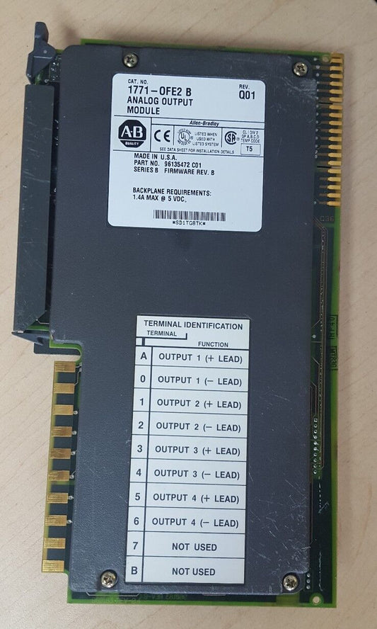 ALLEN-BRADLEY 1771-OFE2/B ANALOG OUTPUT MODULE 1771OFE2 REV. Q01