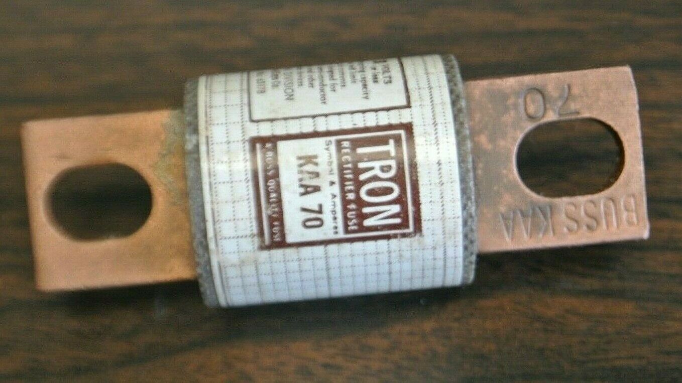 LOT of 9 / BUSSMANN / TRON KAA70 RECTIFIER FUSES / 130V / 70A / NEW SURPLUS