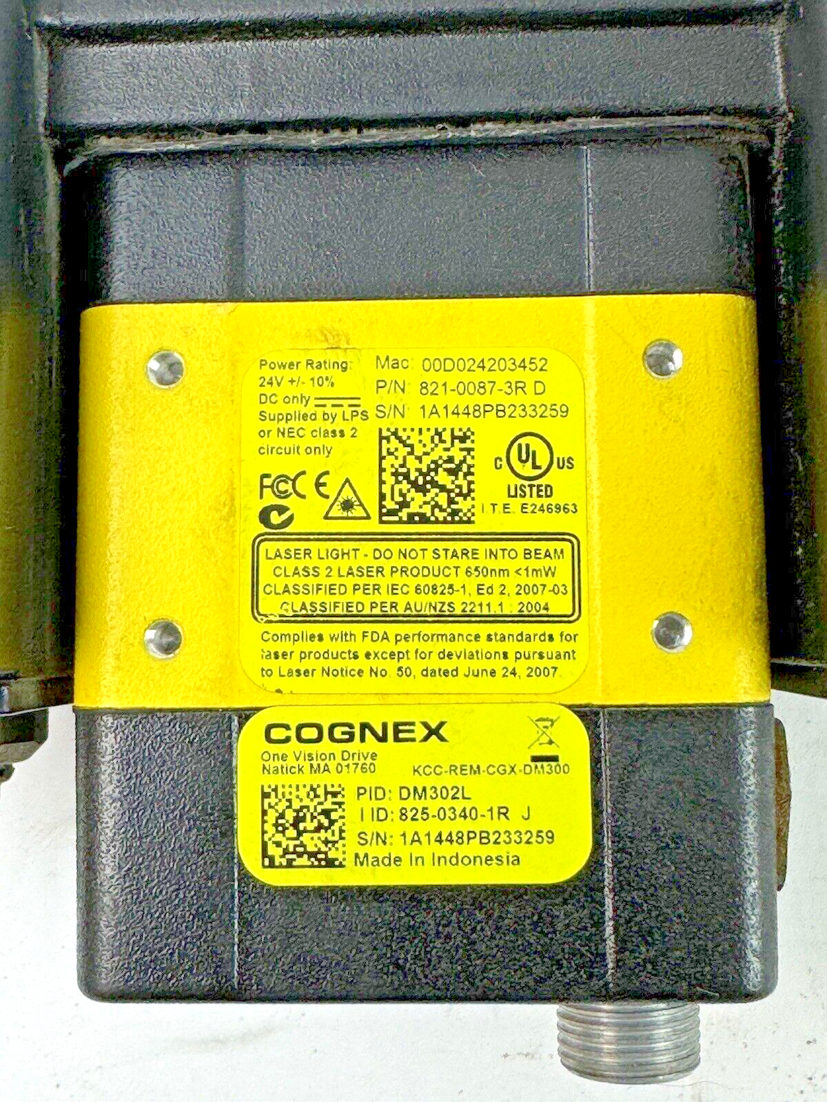 COGNEX - ODDM-302-625-W, 821-0087-3R-D, KCC-REM-CGX-DM300 - SMART VISION LIGHTS