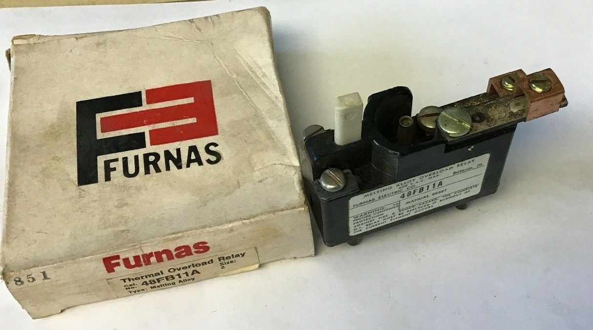 FURNAS 48FB11A MELTING ALLOY OVERLOAD RELAY 600VAC SIZE 2