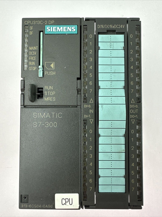 SIEMENS 1P 6ES7 313-6CG04-0AB0 CPU MODULE 24VDC