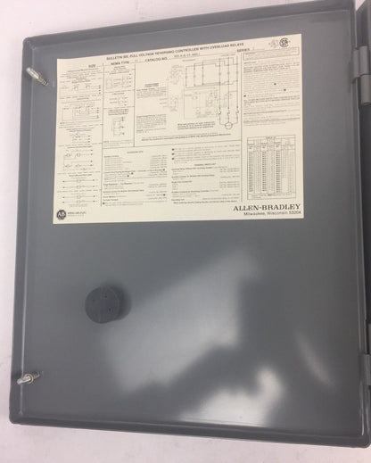 ALLEN BRADLEY 505-BJB-6X-90011 FULL VOLTAGE REVERSING STARTER 115-120V 60HZ
