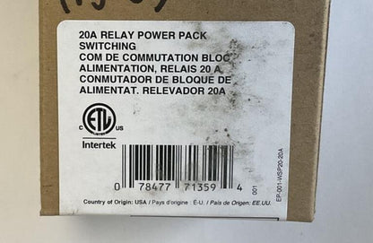 LEVITON WSP20-9D0 100/277V 902MHZ 20A RELAY POWER PACK WIRELESS SWITCH