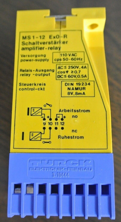 TURCK MS1-12 ExO-R - MULTI-SAFE AMPLIFIER-RELAY - NEW SURPLUS