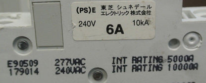 LOT of 6 / MERLIN GERIN / SCHNEIDER 24430 CIRCUIT BREAKERS / 240V, 10kA / 6A