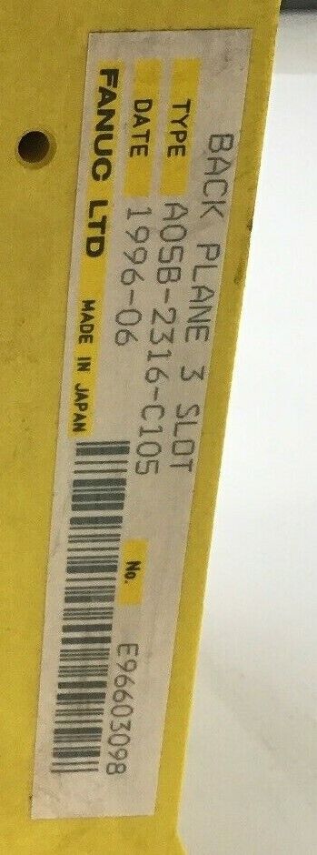 FANUC A05B-2316-C105 3 Slot Back Plane