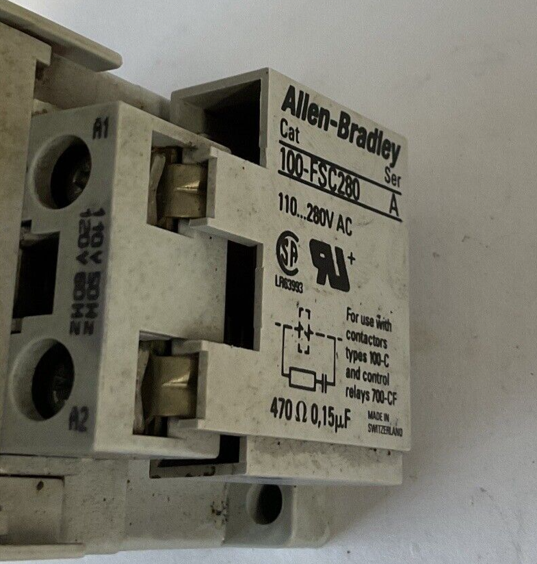 ALLEN BRADLEY 100-C12*10 CONTACTOR SER.A 600VAC 20A